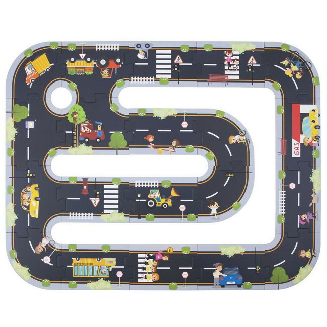 Tooky Toy Puzzle Cesta v meste, 21 dielikov
