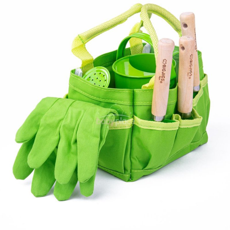 Bigjigs Toys Záhradný set náradia v plátenej taške
