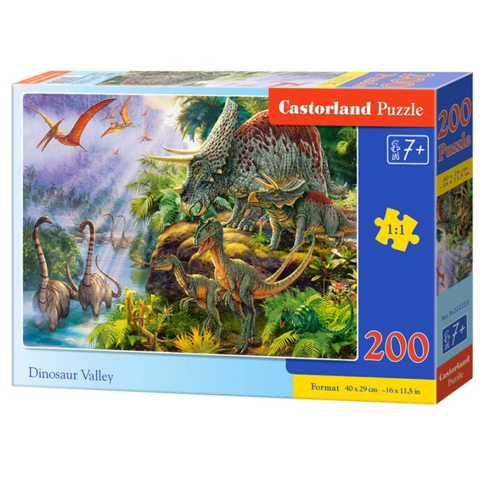 Castorland Puzzle Údolie dinosaurov, 200 dielikov