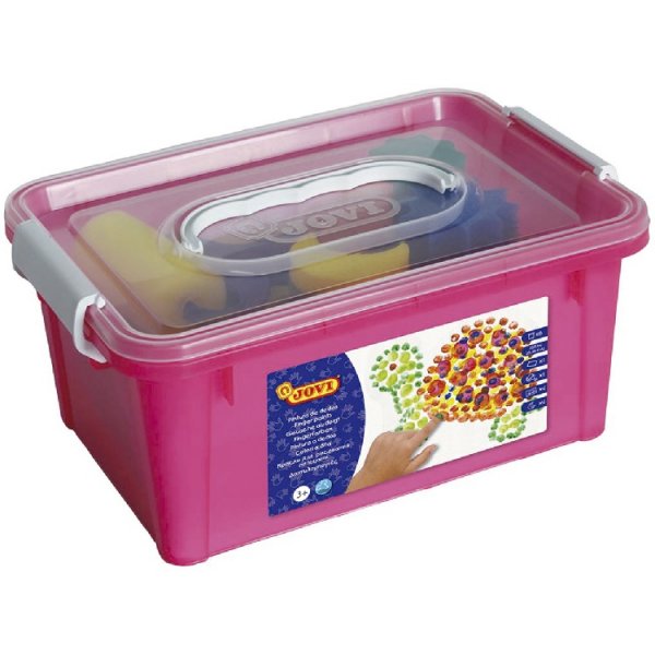 Jovi Prstové farby Školský box, 6 x 125ml + príslušenstvo