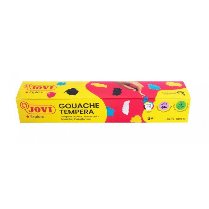 Školské Temperové farby v kelímku, 5 x 35ml + štetec