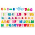 Woody Didaktické vkladacie puzzle s písmenami a číslicami