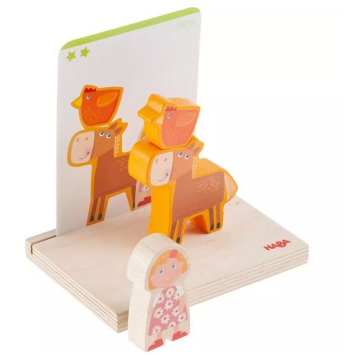 HABA Drevená stohovacia hra Na farme