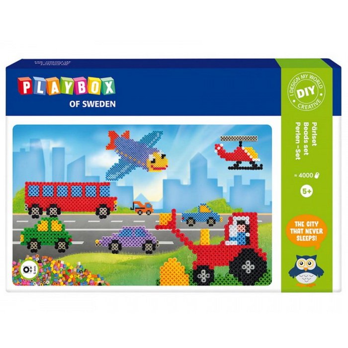 Playbox Zažehlovacie korálky Dopravné prostriedky, 4000 ks