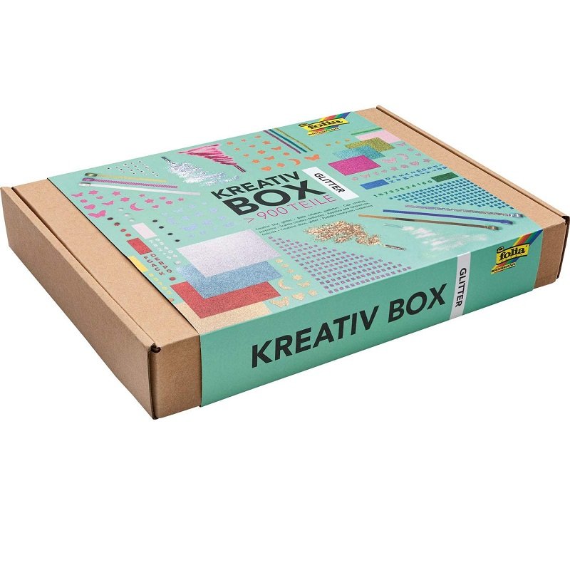 Školský kreatívny box s trblietkami, 900 dielov