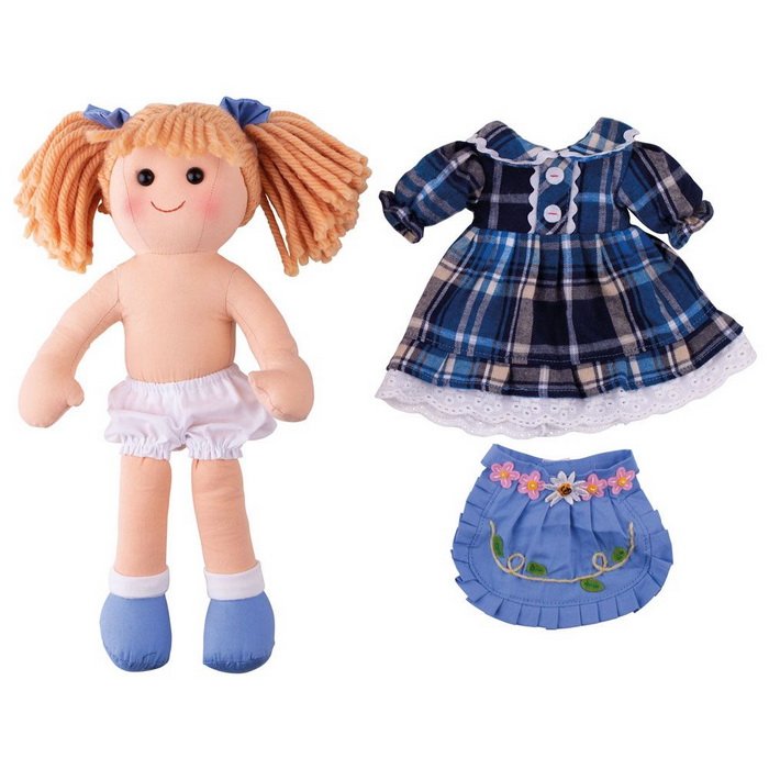 Bigjigs Toys Látková bábika Katie, 34 cm