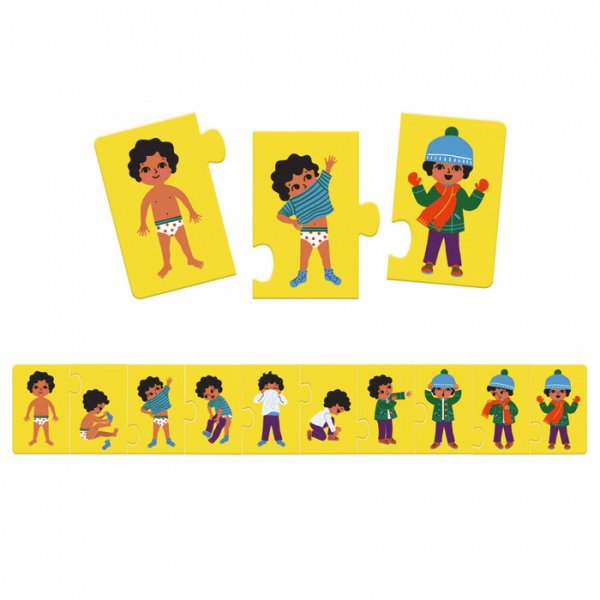 Djeco Postupové puzzle Obliekam sa, 10 ks