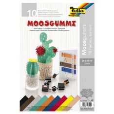 Folia Hárky z moosgummi  A4, 10 farieb