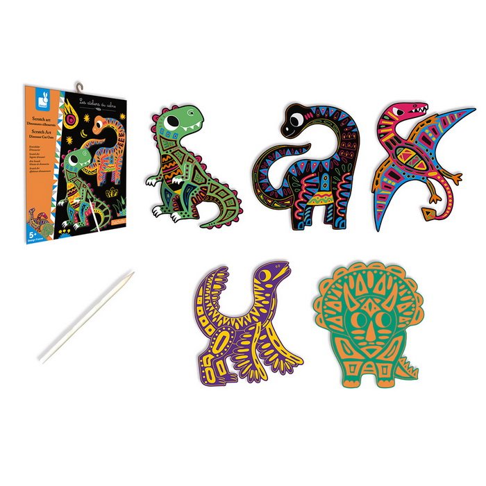 Janod Vyškrabovačky Dinosaury, 5 ks