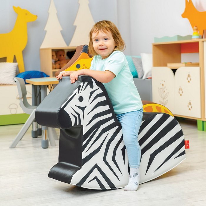 Molitanová hojdačka Zebra, 84.5 cm