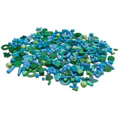 Playbox Korálky drevené modro-zelené, 1000 ks