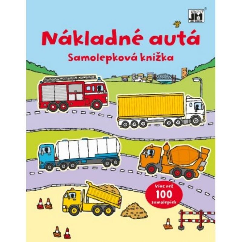 Samolepková knižka - Nákladné autá, 100+ ks