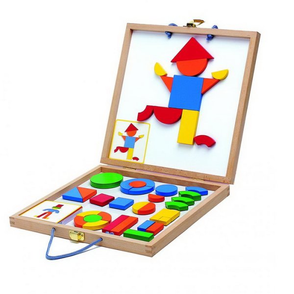 Djeco Magnetky v kufríku Geometrické tvary
