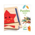 Djeco Drevené puzzle Basic - Prvá edukatívna hračka, 6v1