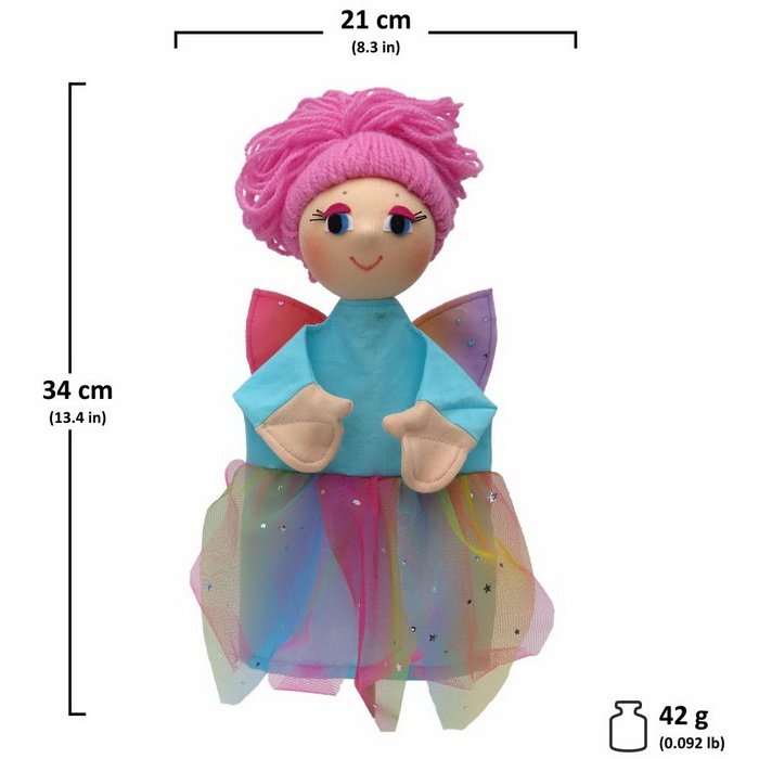 Maňuška klasická Víla Lili dúhová, 34 cm