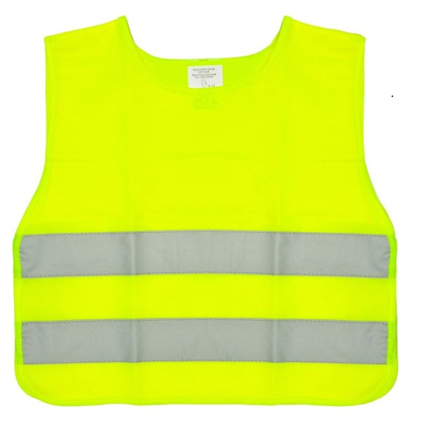 Reflexná vesta cez hlavu pre deti, zelenožltá
