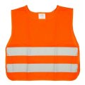 Reflexná vesta cez hlavu sada pre 10 deti, oranžová