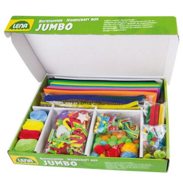 Lena Kufrík pre malých kutilov JUMBO zelený, 800 ks
