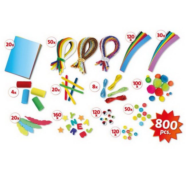 Lena Kufrík pre malých kutilov JUMBO zelený, 800 ks