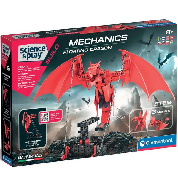 Clementoni Mechanické laboratórium Lietajúci drak, 200 dielikov