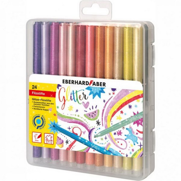 Eberhard Faber Fixky Glitter, 24 ks