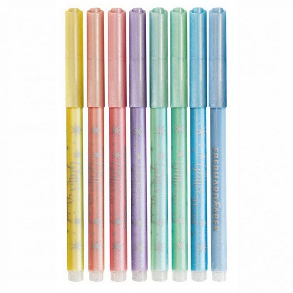 Eberhard Faber Fixky Glitter pastelové, 8 ks