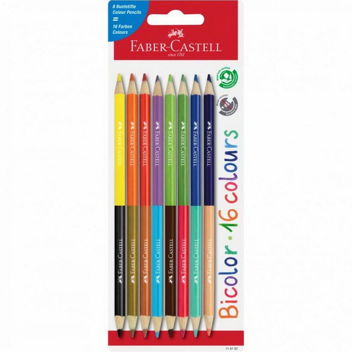 Faber Castell Pastelky Bicolor obojstranné, 8 ks