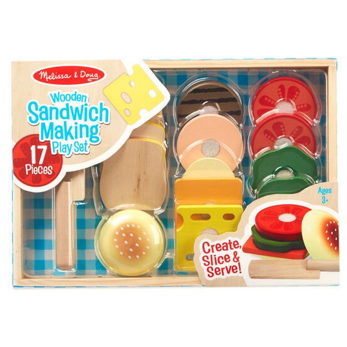 Melissa & Doug Drevená sada na výrobu sendvičov