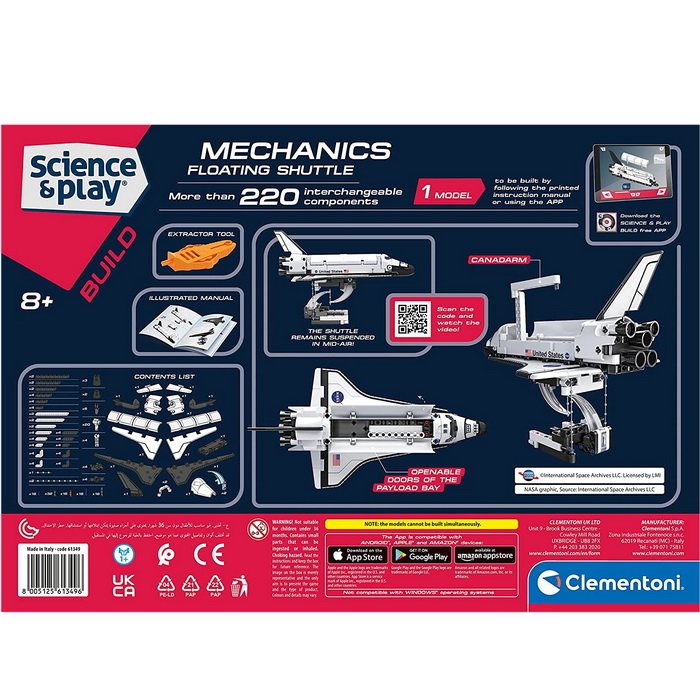 Clementoni Mechanické laboratórium Raketoplán NASA, 220 dielikov