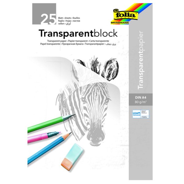 Folia Papier transparentný A4, 80g, 25 listov