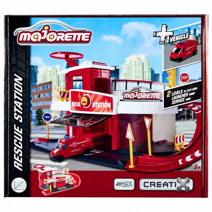 Majorette Creatix Záchranárska stanica + 1 autíčko