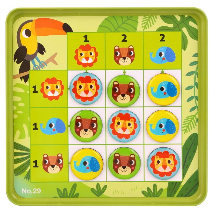 Tooky Toy Magnetické sudoku Lesné zvieratká