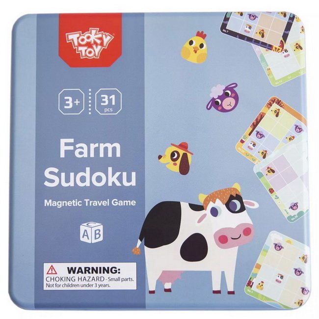 Tooky Toy Magnetické sudoku Zvieratká na farme