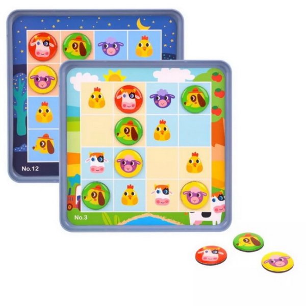 Tooky Toy Magnetické sudoku Zvieratká na farme