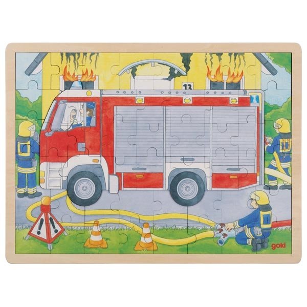 Goki Puzzle viacvrstvové Hasiči v akcii, 60 dielikov
