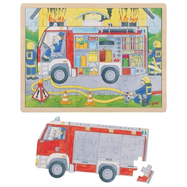 Goki Puzzle viacvrstvové Hasiči v akcii, 60 dielikov