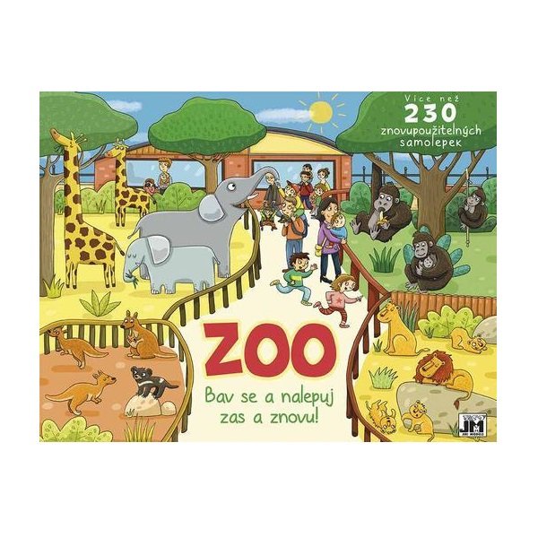 Album adhéznych nálepiek - ZOO, 230+ ks