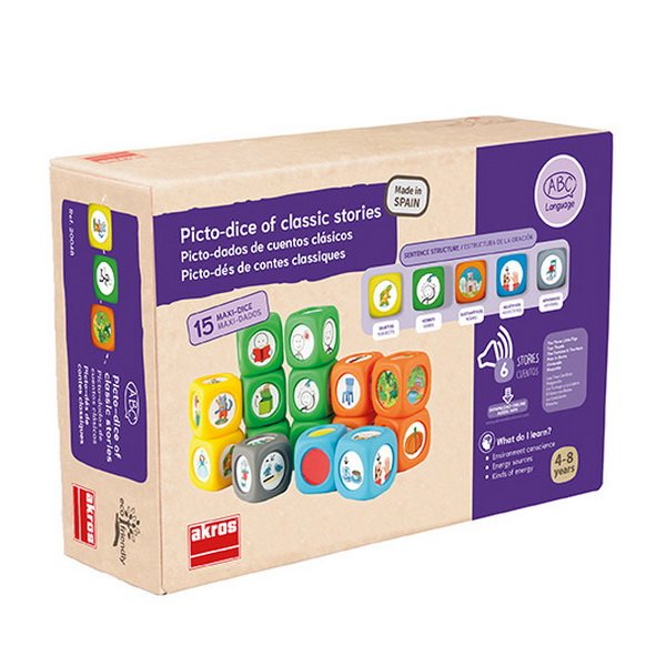 Akros Kocky s obrázkami z klasických rozprávok, 6 príbehov + mp3