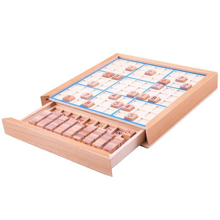 Školská logická drevená hra sudoku