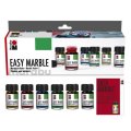 Marabu Mramorovacie farby Easy Marble, sada 6 x 15 ml