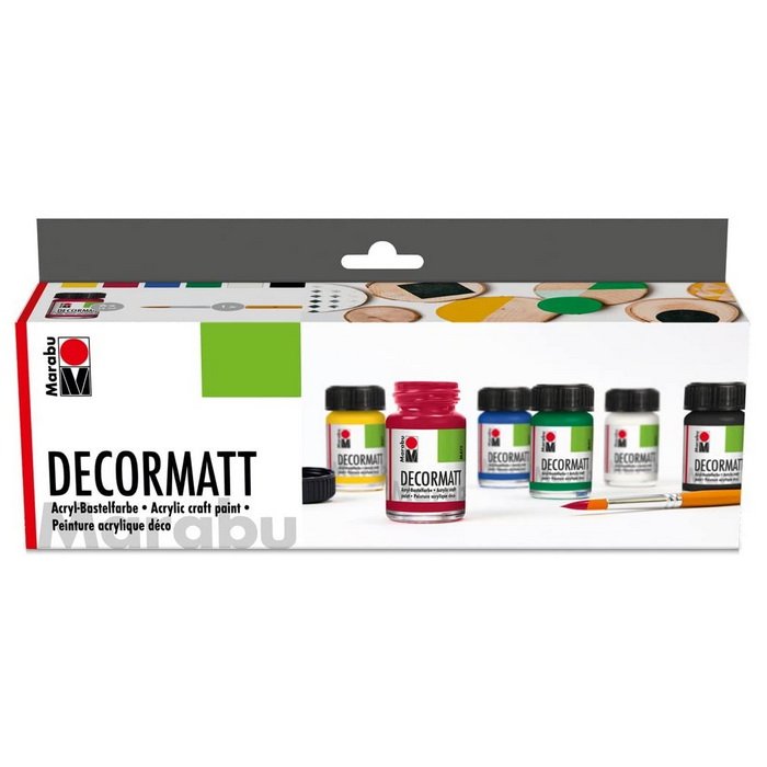 Marabu Decormatt Acryl, sada 6x15 ml