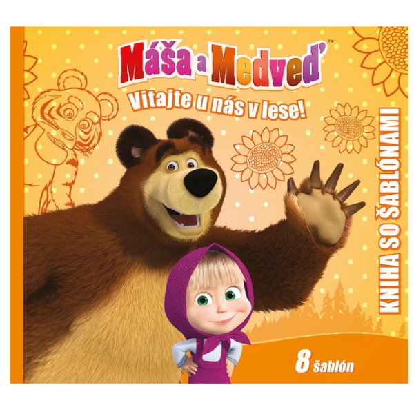 Máša a medveď Kniha šablón, 8 ks