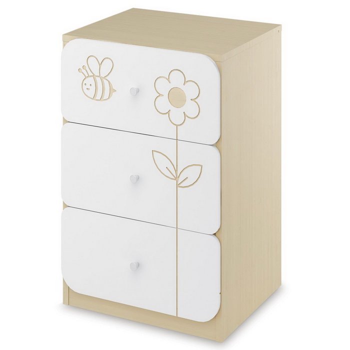 MINTY Komoda úzka, 3 zásuvky 77 cm