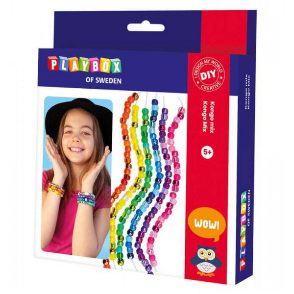 Playbox Náramky z farebných korálkov, sada