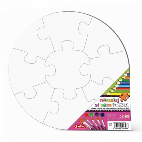 Efko Puzzle Namaľuj si sám - Kruh 1 ks, Ø 28 cm