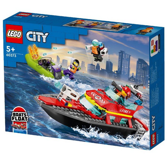 Lego City 60373 Hasičská záchranná loď a čln, 144 dielikov