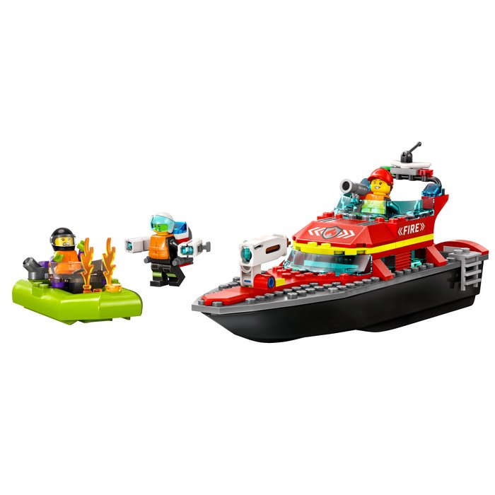 Lego City 60373 Hasičská záchranná loď a čln, 144 dielikov