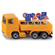 SIKU 1322 Nákladné vozidlo s dopravnými značkami, 8 cm