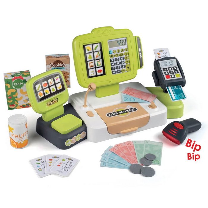 Smoby Elektronická pokladňa s váhou, zeleno-šedá