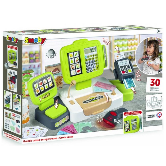 Smoby Elektronická pokladňa s váhou, zeleno-šedá